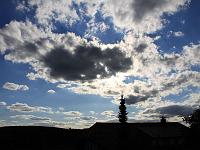 Wolken 21  Haufenwolken (Cumulus) am 28.08.2011 &uuml;ber Lonsee.