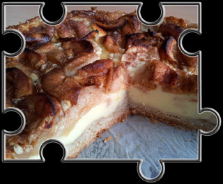 Apfel-Quark-Kuchen mit Zimt und Zucker