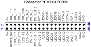 Connector PCB1 zu PCB2