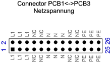 Connector PCB1 zu PCB3 Hochspannung