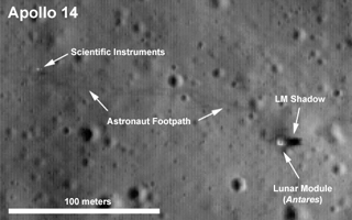Details Apollo 14 lunar module, Antares