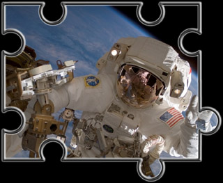 ISS-Astronaut bei Weltraumspaziergang