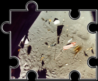 Blick aus dem LM Fenster während Mondstart