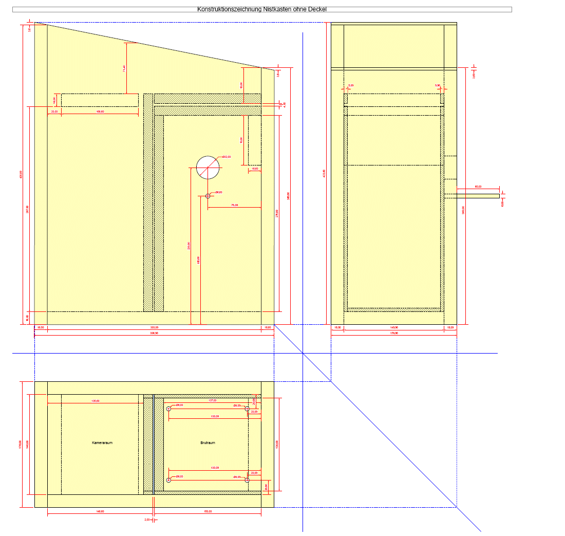 BirdView Konstruktion in 3-Tafel-Projektion