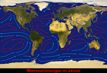Meeresströmungen im Januar