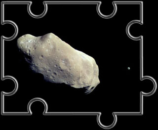 Asteroid (243) Ida mit Mond Dactyl